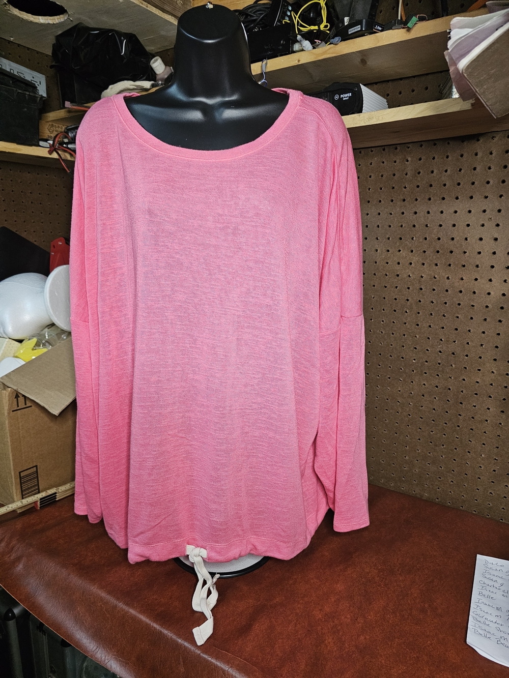 Belle Beach by Kim Gravel Pink Blouse with Tie 2x
